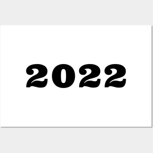 2022. Simple Typography Black 2022 design. Posters and Art